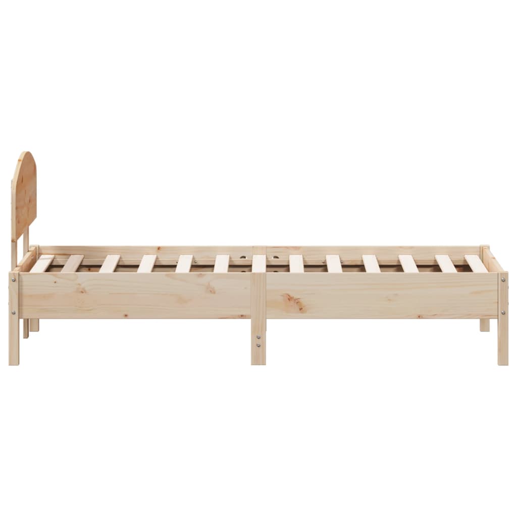 Cadre de lit sans matelas 75x190 cm bois de pin massif - XIOS
