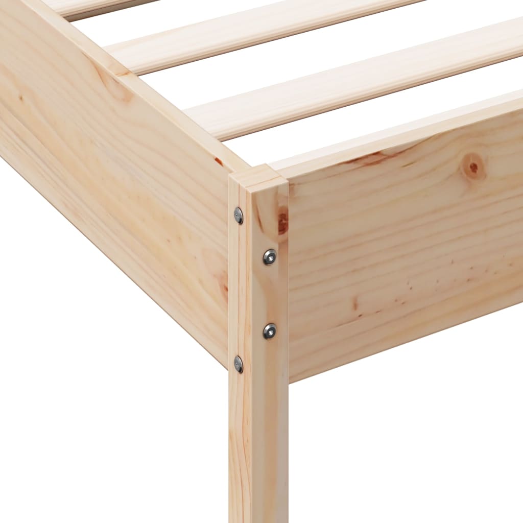 Cadre de lit sans matelas 75x190 cm bois de pin massif - XIOS
