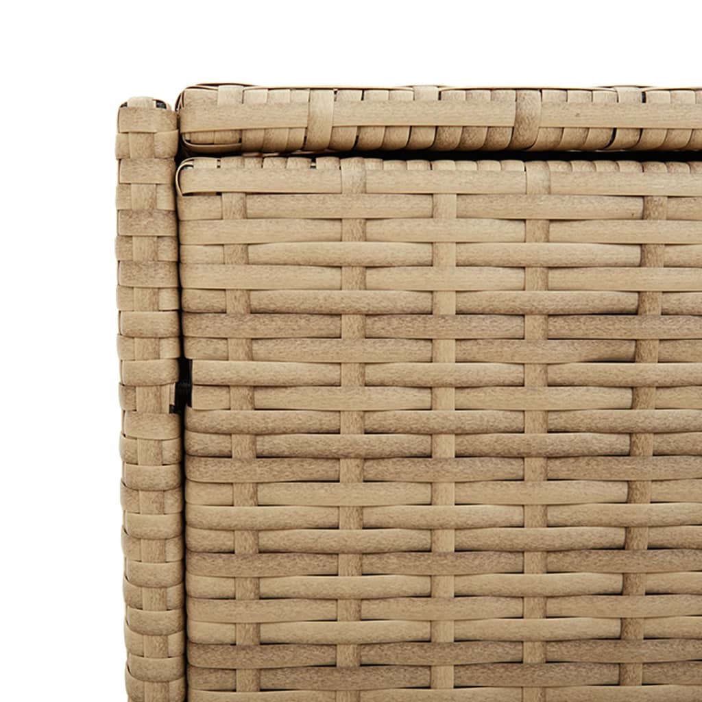 Boîte de rangement de jardin et roues mélange beige 283L rotin Coffres de jardin vidaXL