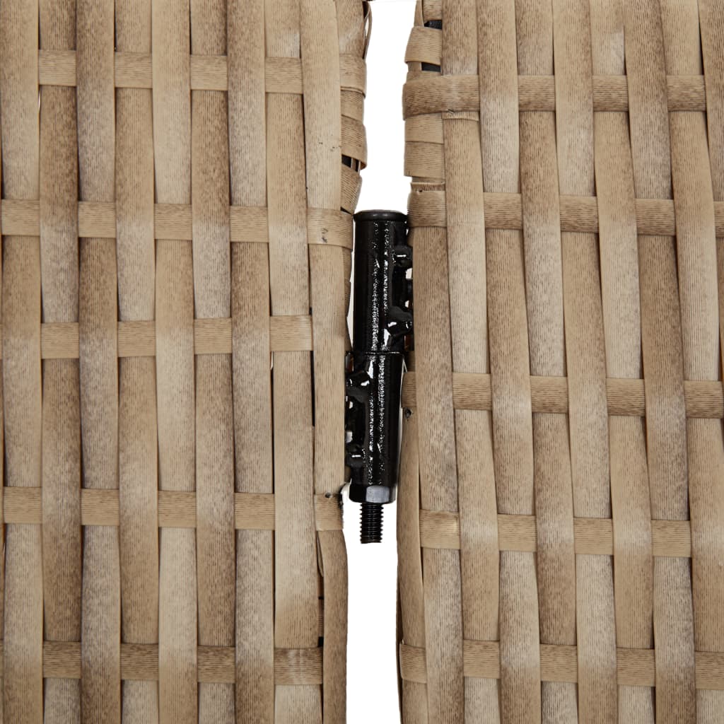 Cloison de séparation 4 panneaux beige résine tressée - XIOS