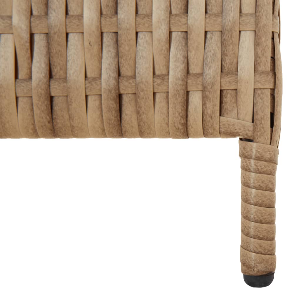 Cloison de séparation 5 panneaux beige résine tressée - XIOS