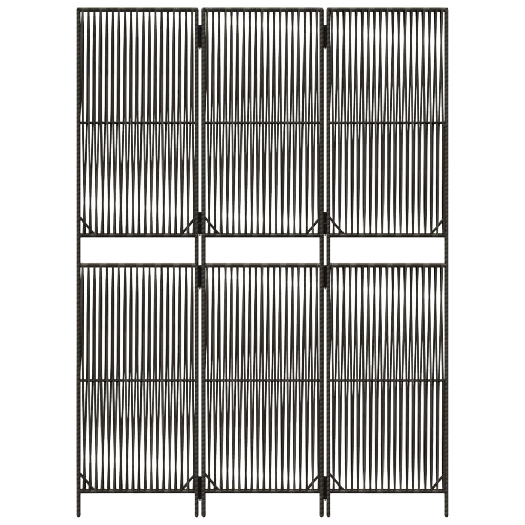 Cloison de séparation 3 panneaux gris résine tressée - XIOS
