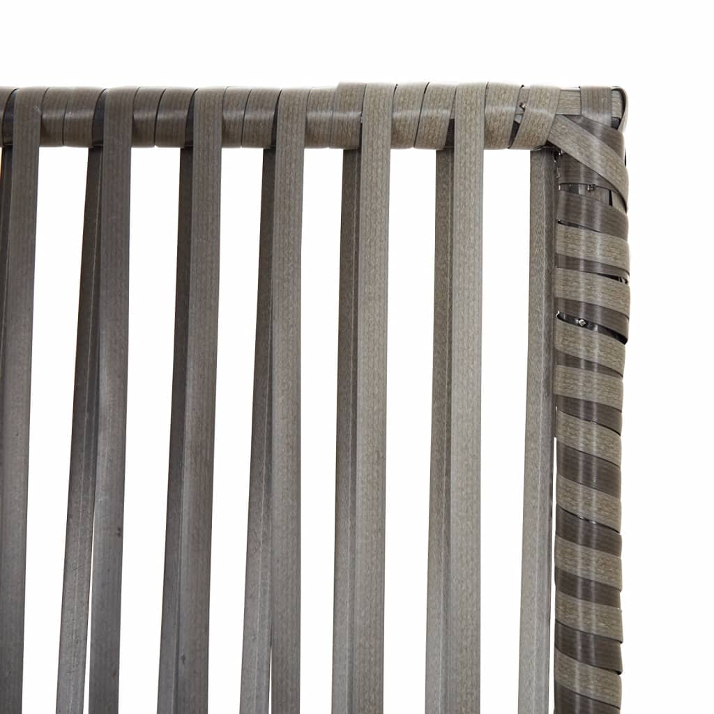 Cloison de séparation 5 panneaux gris résine tressée - XIOS