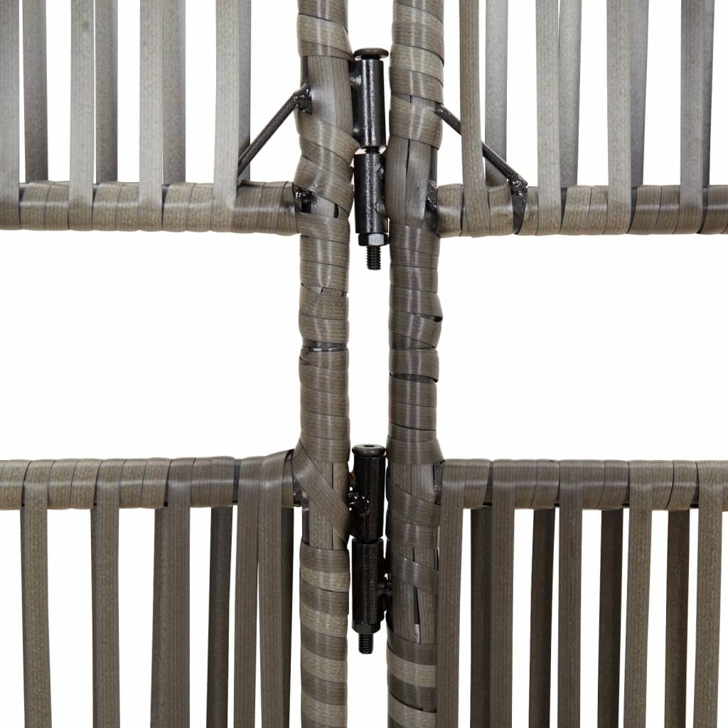Cloison de séparation 6 panneaux gris résine tressée - XIOS