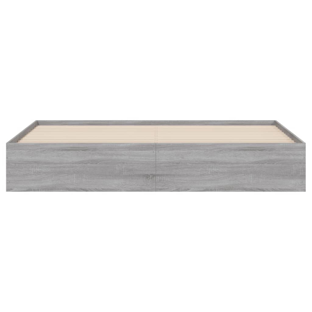 Cadre de lit avec tiroirs sans matelas sonoma gris 200x200 cm - XIOS