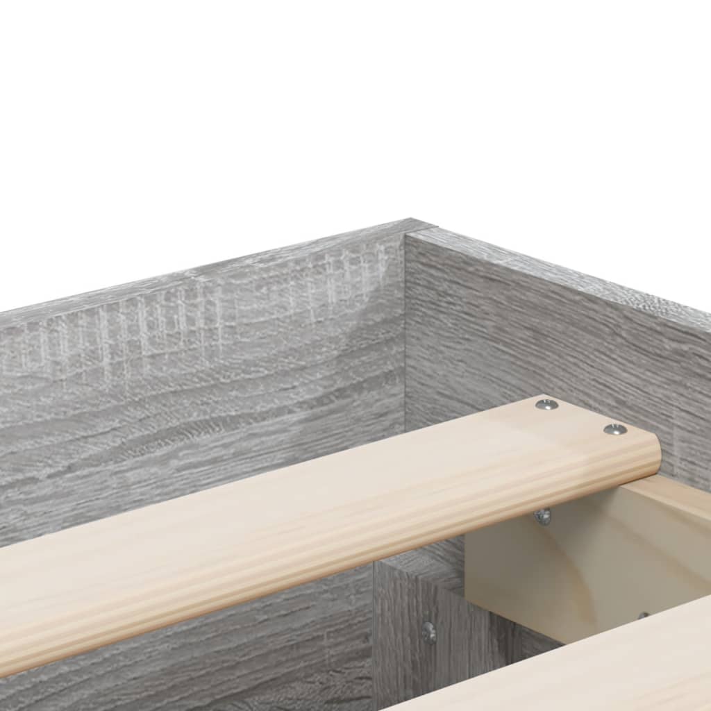 Cadre de lit avec tiroirs sans matelas sonoma gris 200x200 cm - XIOS