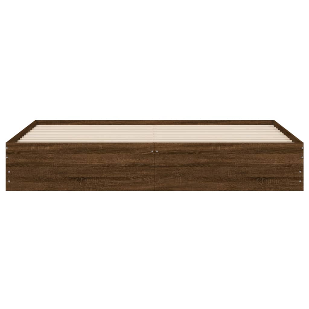 Cadre de lit avec tiroirs sans matelas chêne marron 200x200 cm - XIOS