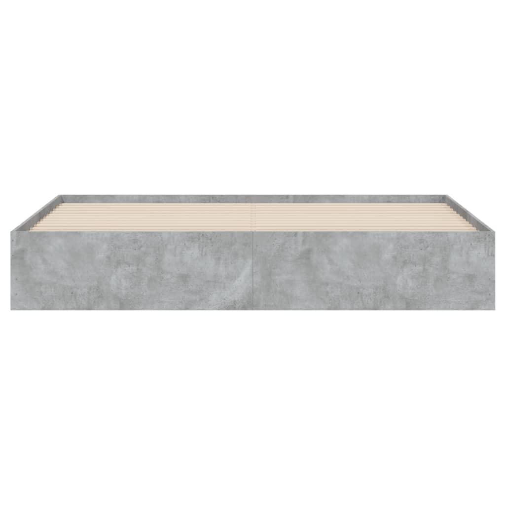 Cadre de lit avec tiroirs sans matelas gris béton 180x200 cm - XIOS