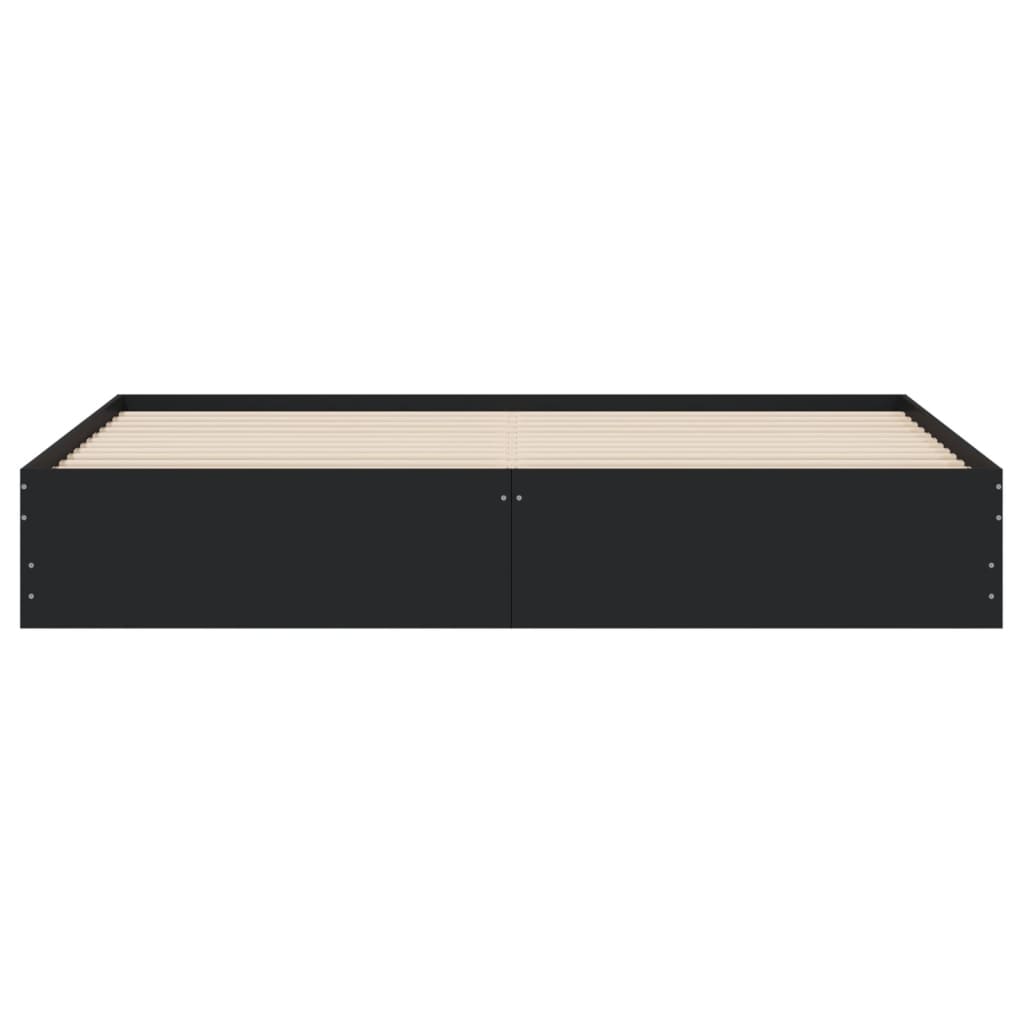Cadre de lit avec tiroirs sans matelas noir 160x200 cm - XIOS