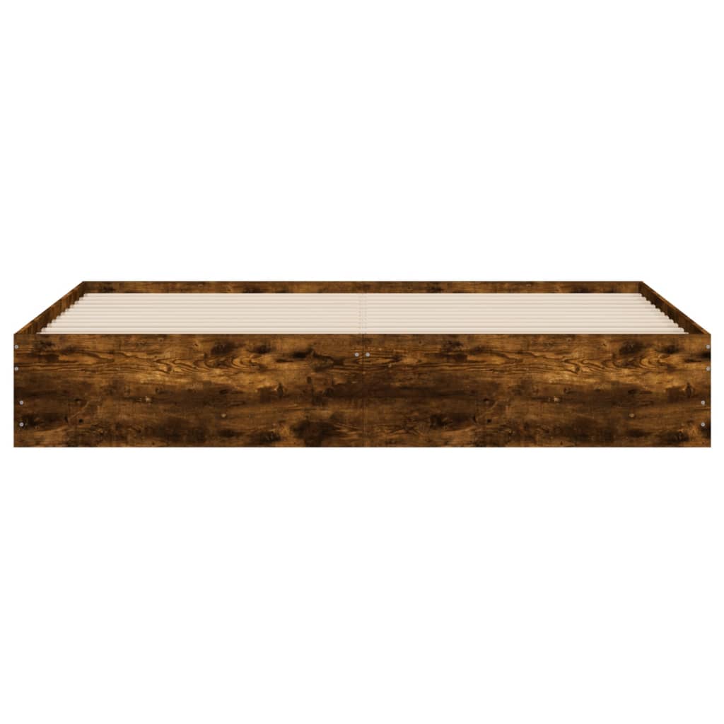 Cadre de lit avec tiroirs sans matelas chêne fumé 160x200 cm - XIOS