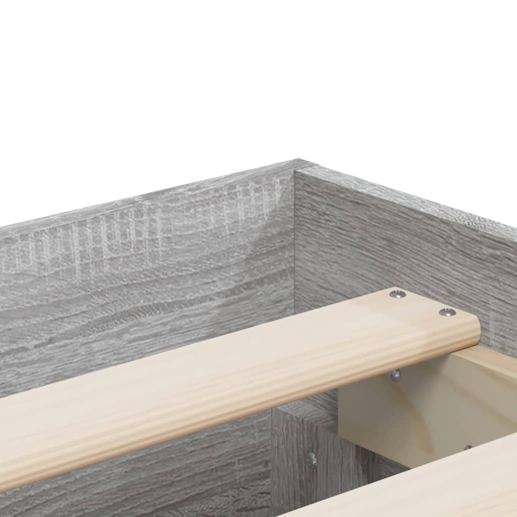 Cadre de lit avec tiroirs sans matelas sonoma gris 160x200 cm - XIOS