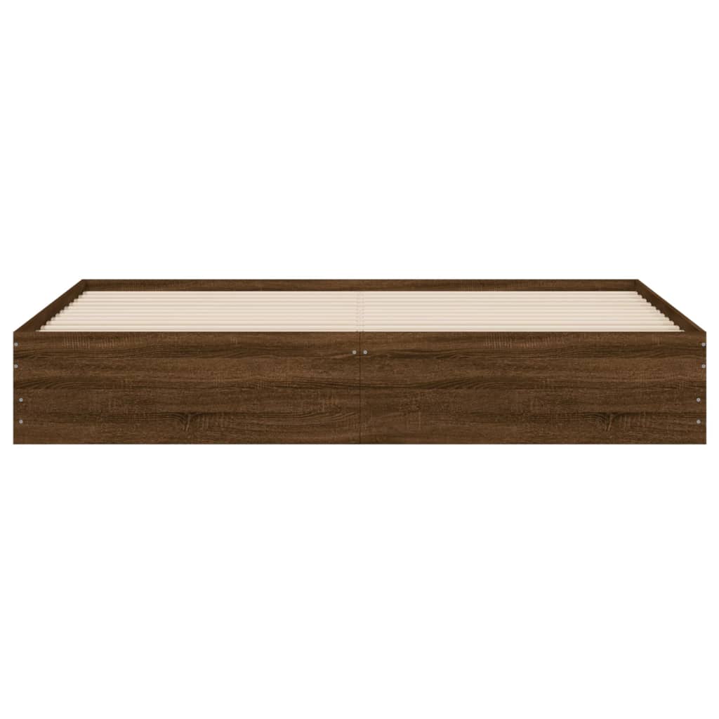 Cadre de lit avec tiroirs sans matelas chêne marron 160x200 cm - XIOS