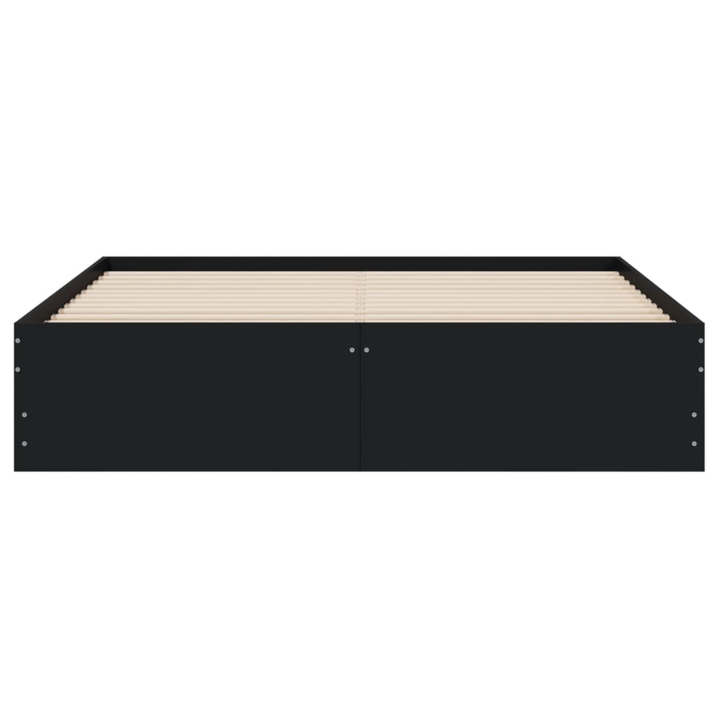 Cadre de lit avec tiroirs sans matelas noir 150x200 cm - XIOS
