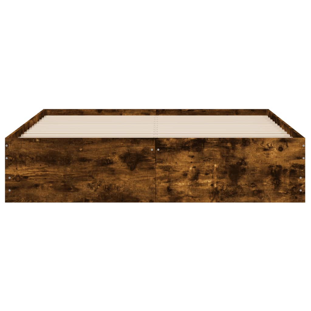Cadre de lit avec tiroirs sans matelas chêne fumé 150x200 cm - XIOS
