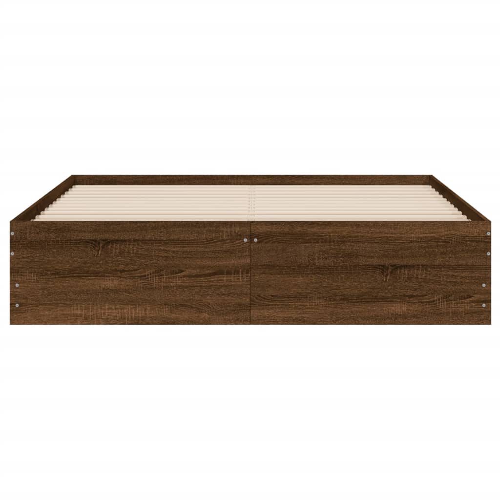 Cadre de lit avec tiroirs sans matelas chêne marron 150x200 cm - XIOS