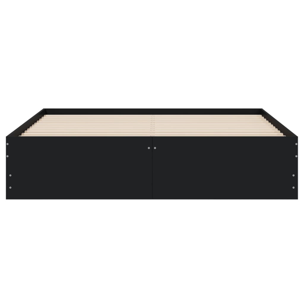 Cadre de lit avec tiroirs sans matelas noir 140x200 cm - XIOS