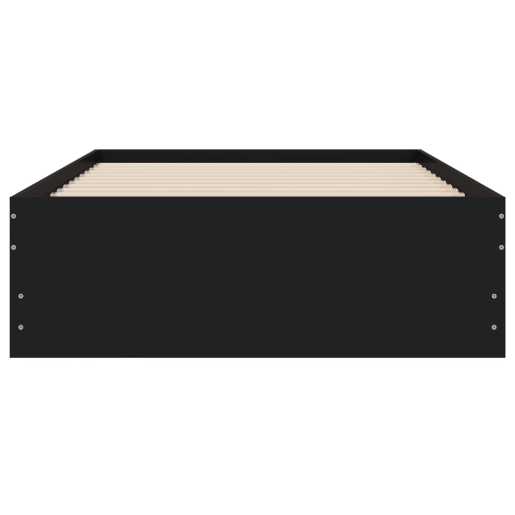Cadre de lit avec tiroirs sans matelas noir 100x200 cm - XIOS