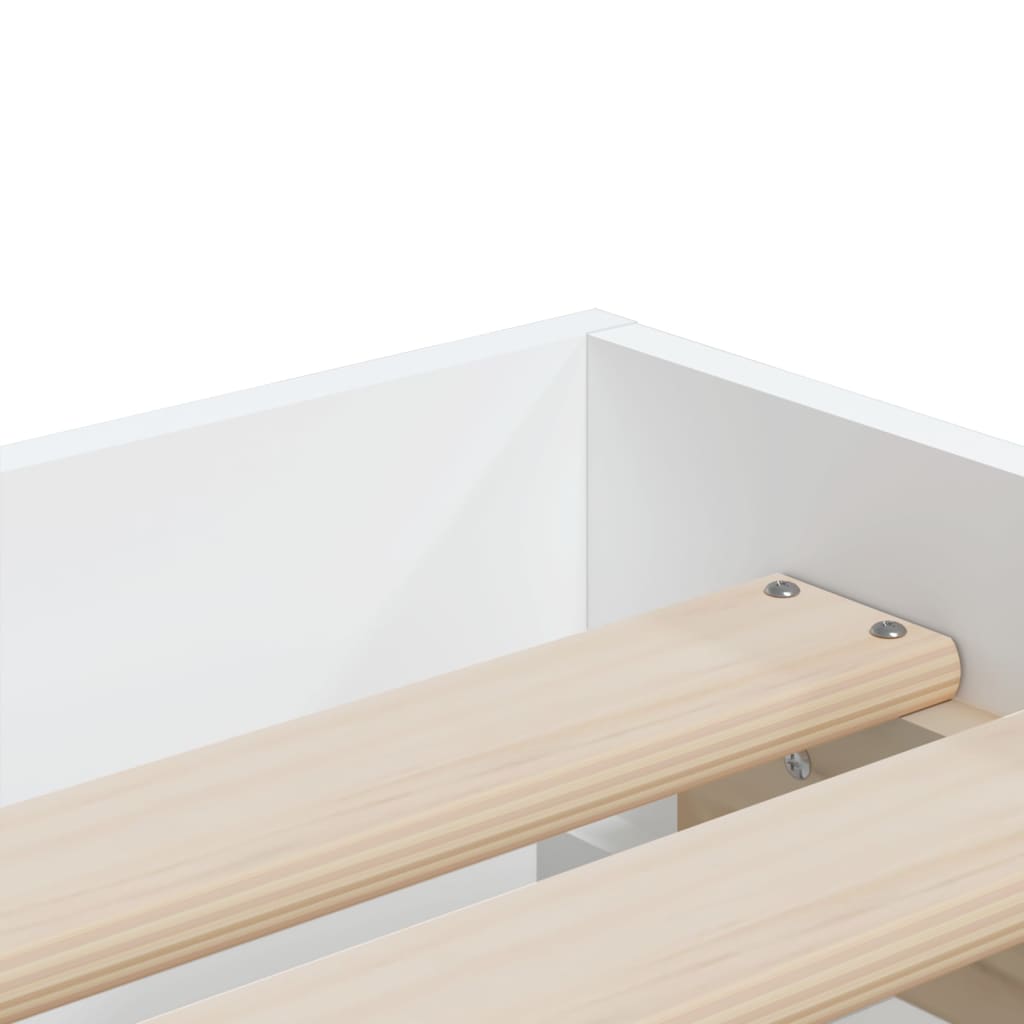 Cadre de lit avec tiroirs sans matelas blanc 90x200 cm - XIOS