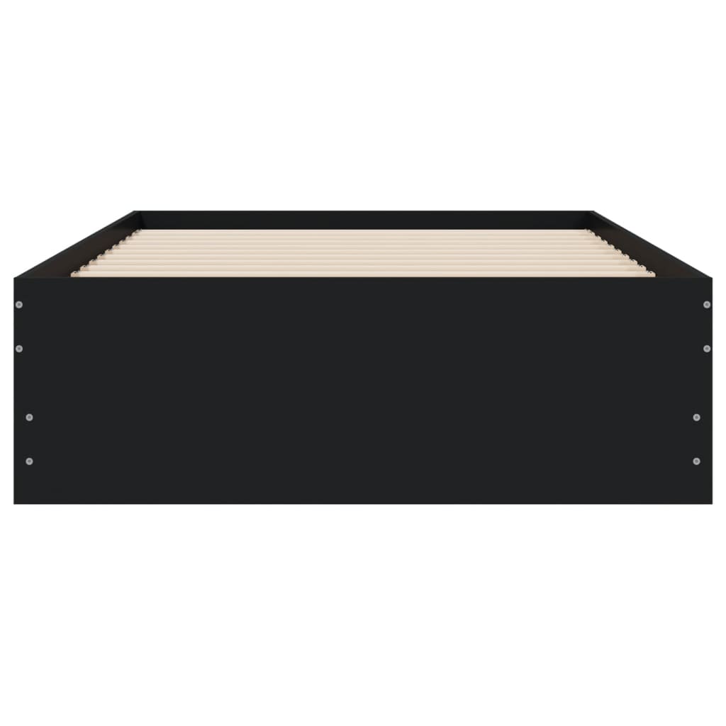 Cadre de lit avec tiroirs sans matelas noir 90x200 cm - XIOS
