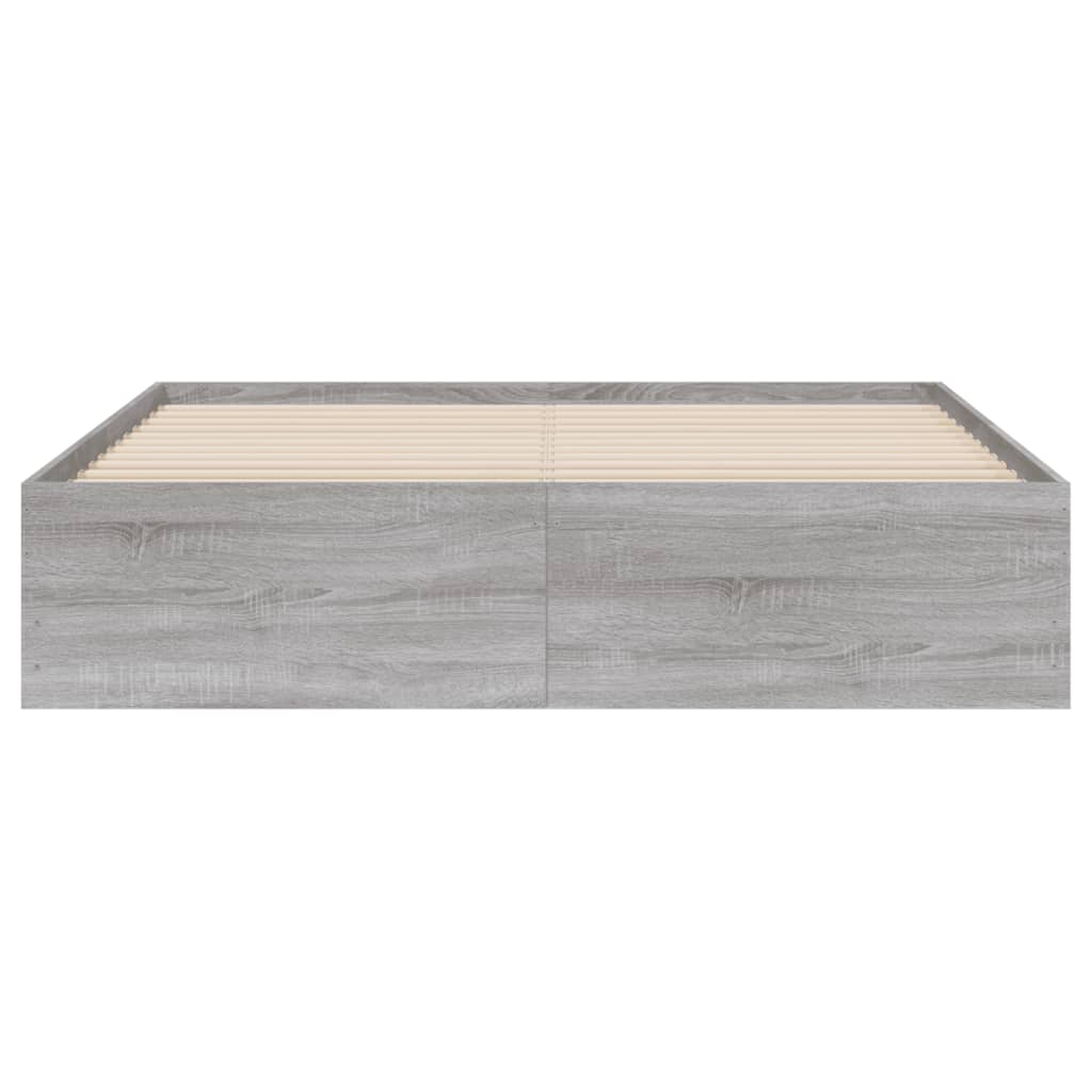Cadre de lit avec tiroirs sans matelas sonoma gris 140x190 cm - XIOS