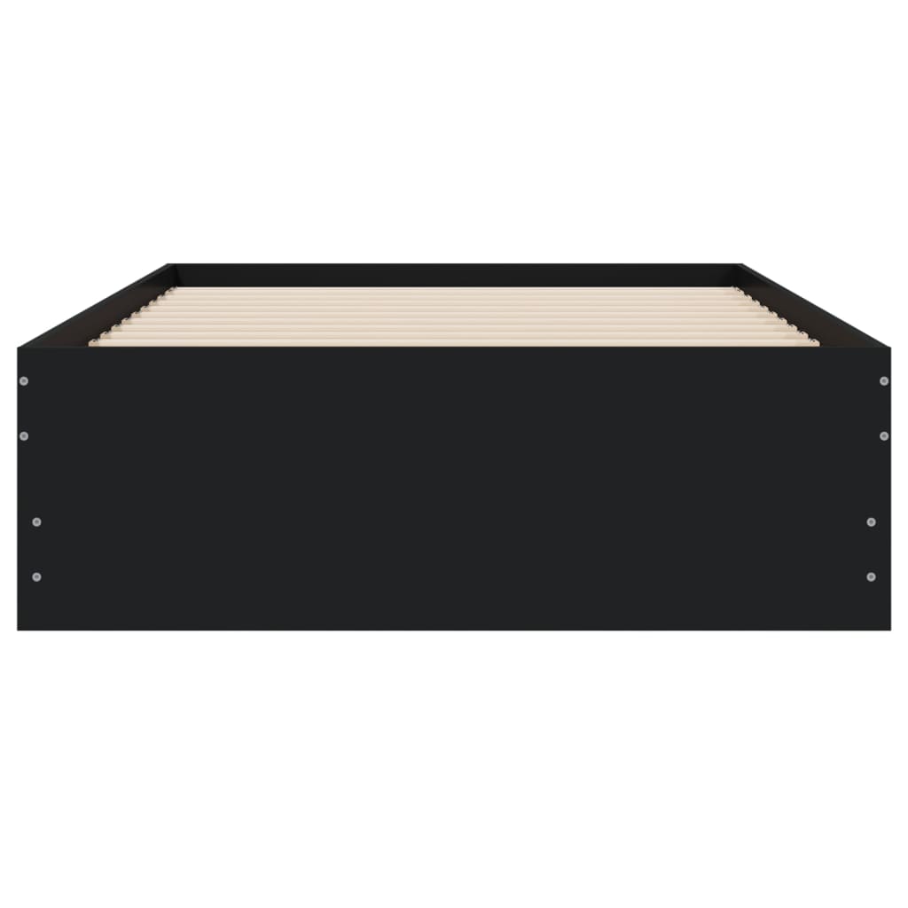 Cadre de lit avec tiroirs sans matelas noir 90x190 cm - XIOS