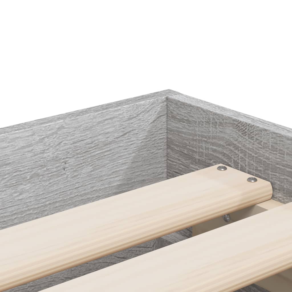 Cadre de lit avec tiroirs sans matelas sonoma gris 75x190 cm - XIOS
