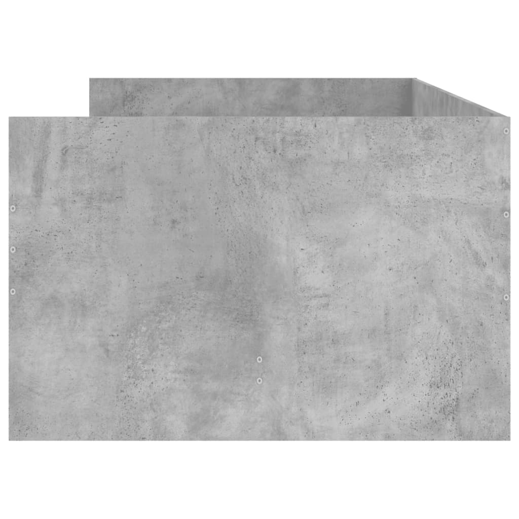 Cadre de lit avec tiroirs sans matelas gris béton 100x200 cm - XIOS
