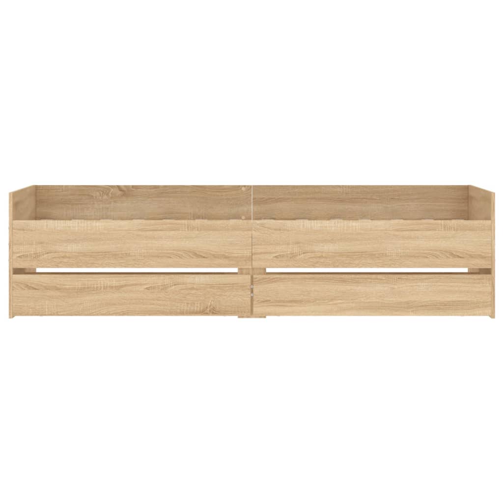 Cadre de lit avec tiroirs sans matelas chêne sonoma 90x200 cm - XIOS