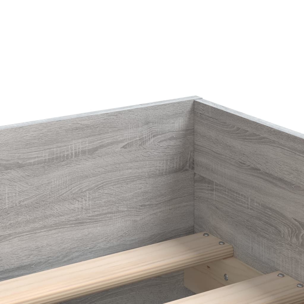 Cadre de lit avec tiroirs sans matelas sonoma gris 90x200 cm - XIOS