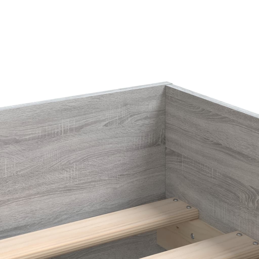 Cadre de lit avec tiroirs sans matelas sonoma gris 90x190 cm - XIOS