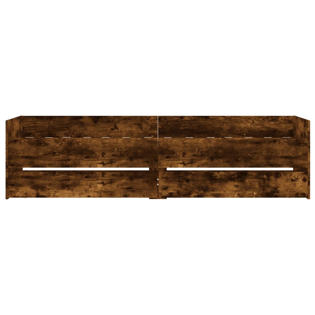 Cadre de lit sans matelas chêne fumé 75x190 cm - XIOS