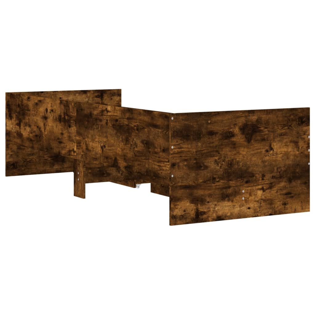 Cadre de lit sans matelas chêne fumé 75x190 cm - XIOS