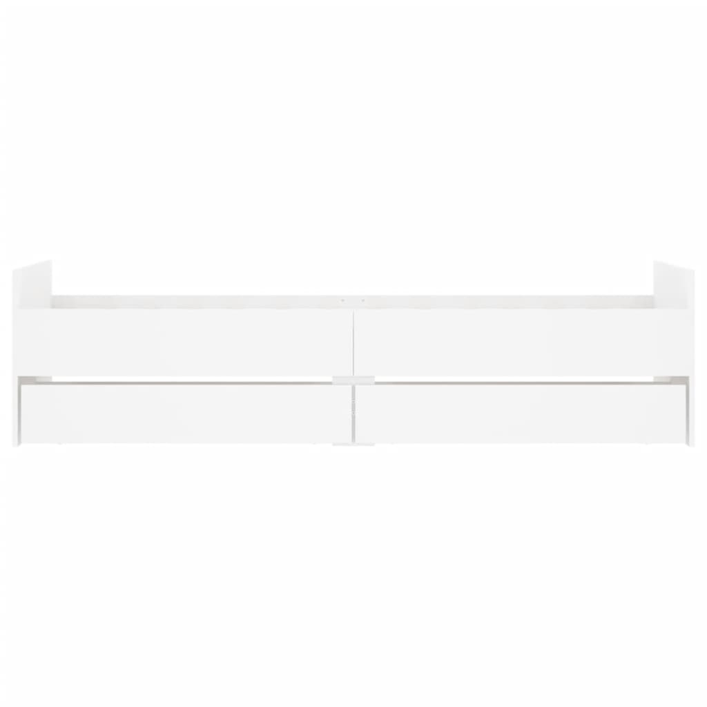 Cadre de lit avec tiroirs sans matelas blanc 90x200 cm - XIOS