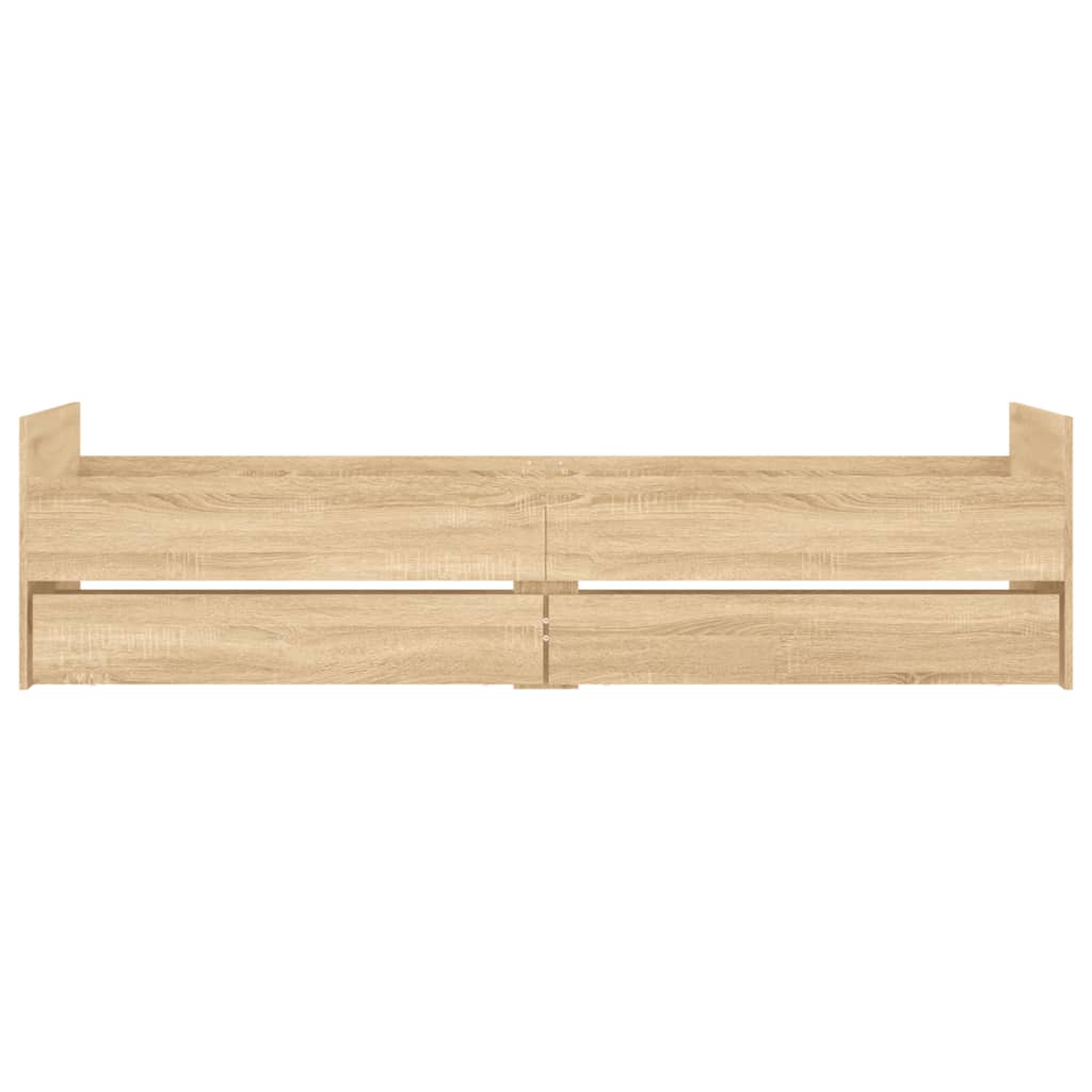 Cadre de lit avec tiroirs sans matelas chêne sonoma 90x200 cm - XIOS