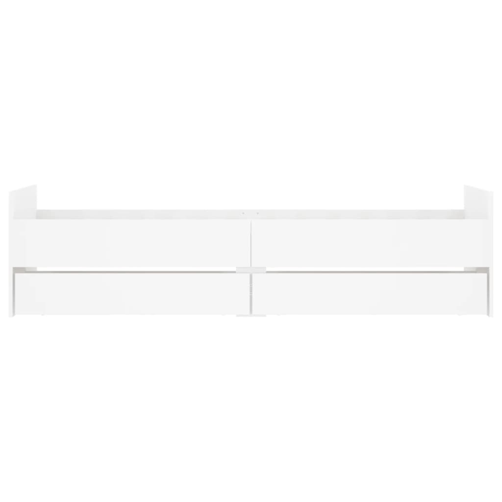 Cadre de lit avec tiroirs sans matelas blanc 90x190 cm - XIOS