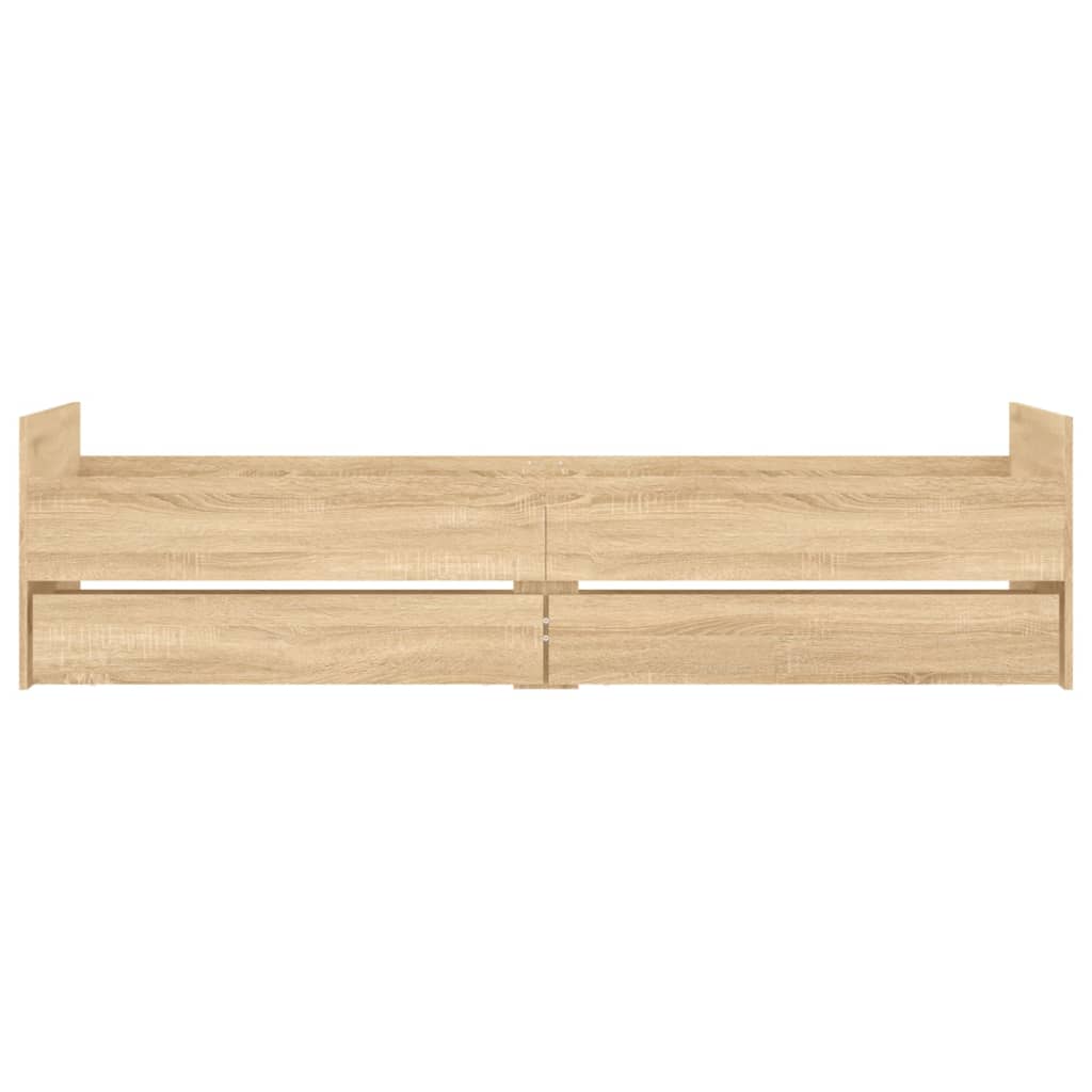 Cadre de lit avec tiroirs sans matelas chêne sonoma 90x190 cm - XIOS