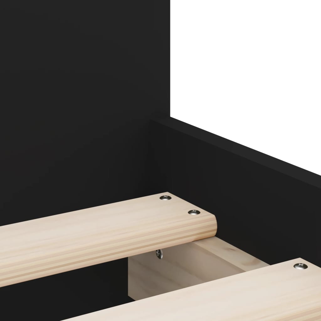 Cadre de lit sans matelas noir 75x190 cm - XIOS