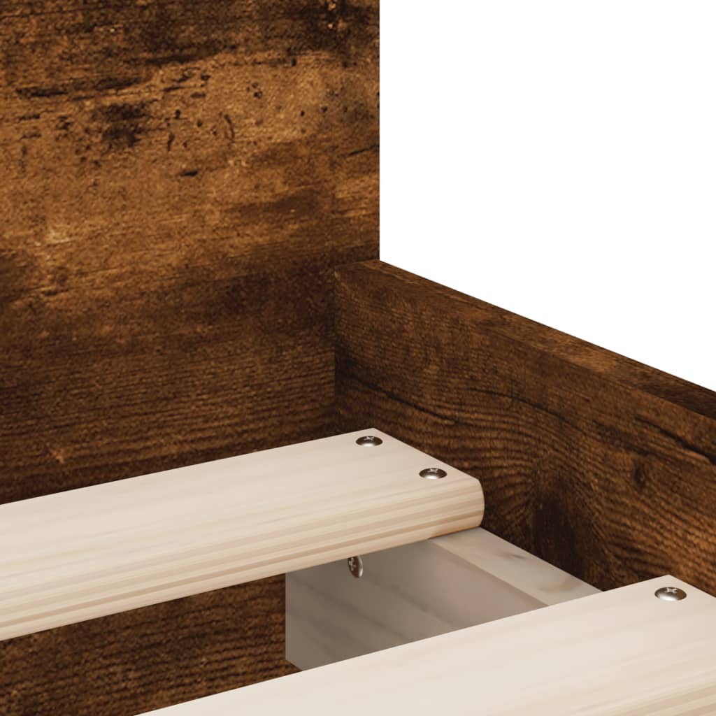 Cadre de lit sans matelas chêne fumé 75x190 cm - XIOS