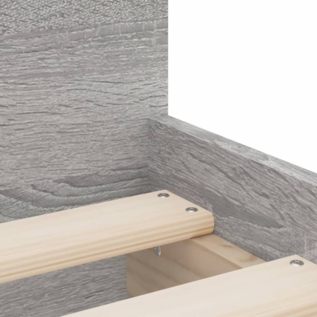 Cadre de lit sans matelas sonoma gris 75x190 cm - XIOS