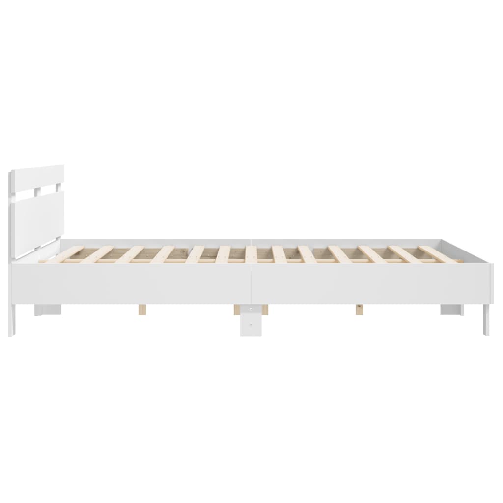 Cadre de lit sans matelas blanc 200x200 cm - XIOS