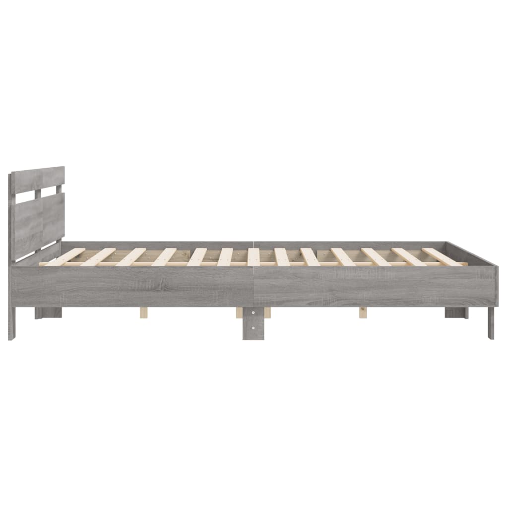 Cadre de lit sans matelas sonoma gris 200x200 cm - XIOS