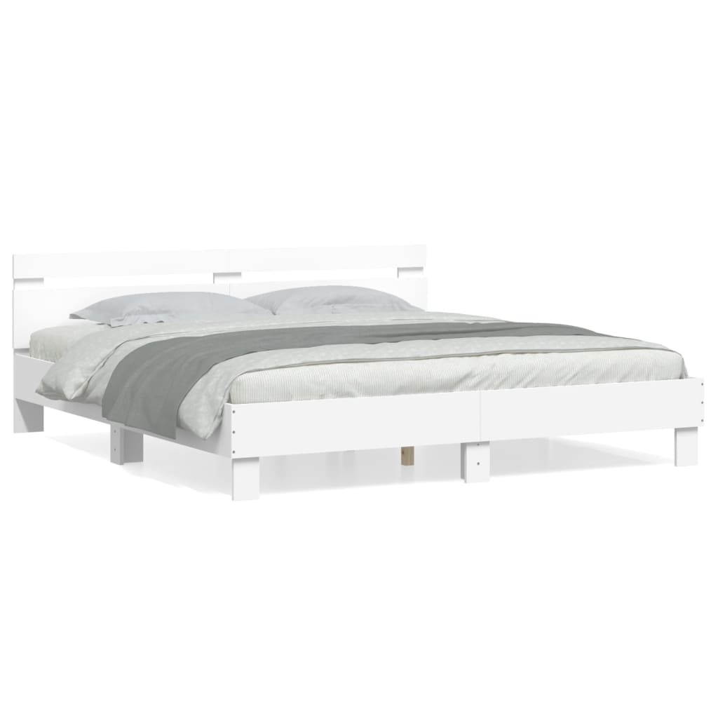 Cadre de lit sans matelas blanc 180x200 cm - XIOS