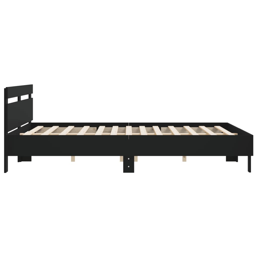 Cadre de lit sans matelas noir 180x200 cm - XIOS