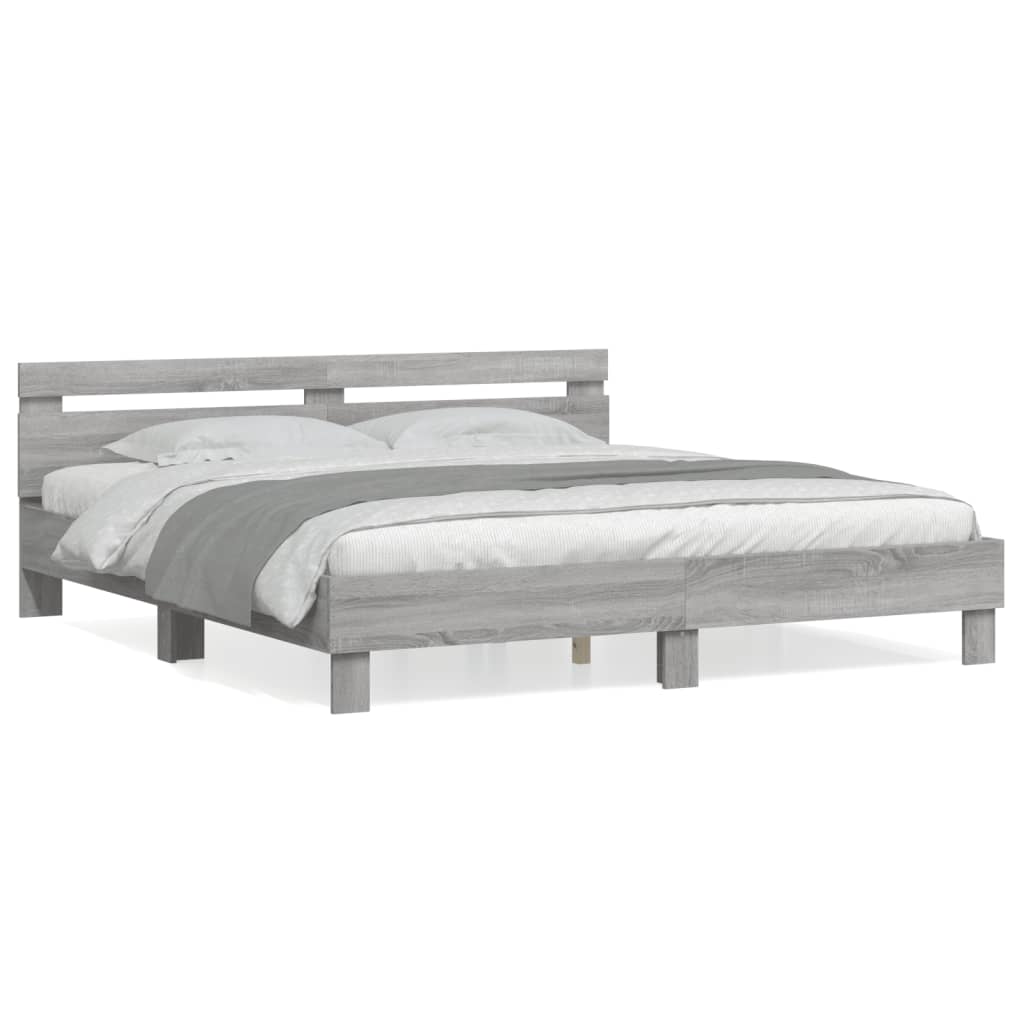Cadre de lit sans matelas sonoma gris 180x200 cm - XIOS