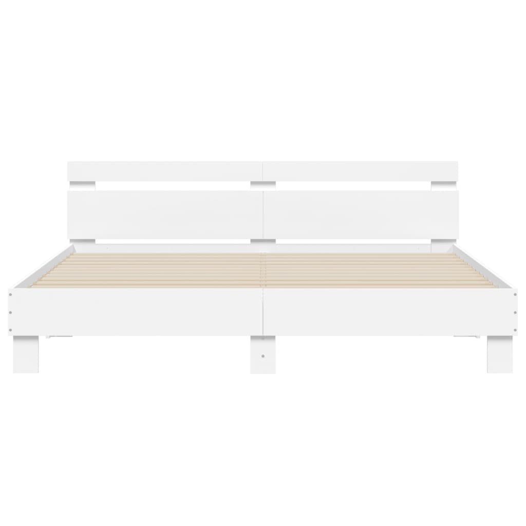 Cadre de lit sans matelas blanc 160x200 cm - XIOS