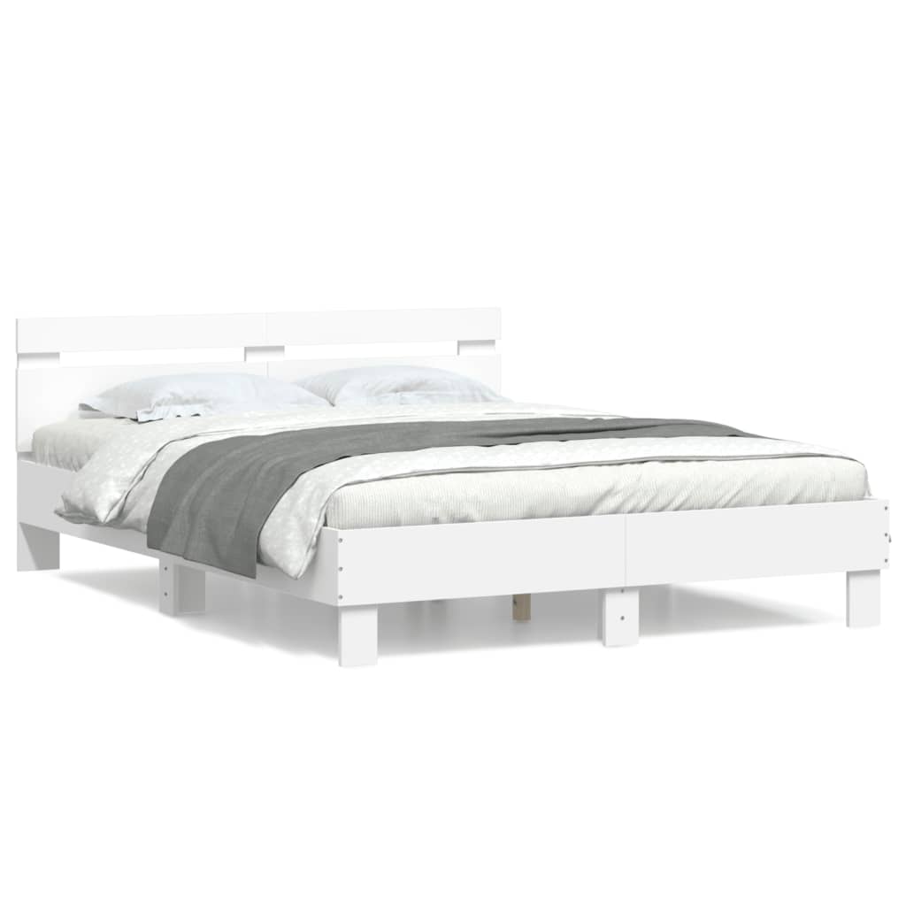 Cadre de lit sans matelas blanc 150x200 cm - XIOS