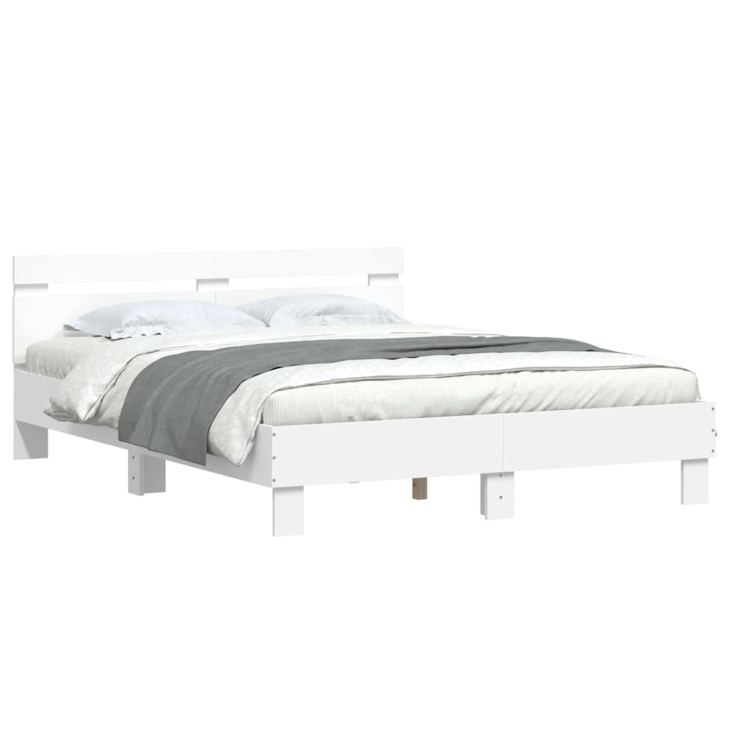 Cadre de lit sans matelas blanc 150x200 cm - XIOS
