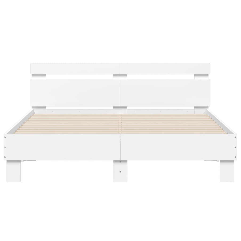 Cadre de lit sans matelas blanc 150x200 cm - XIOS