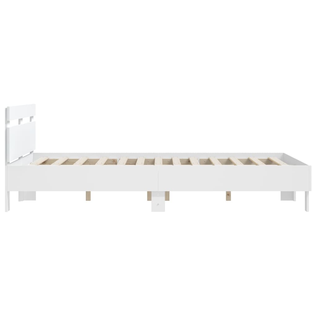 Cadre de lit sans matelas blanc 150x200 cm - XIOS