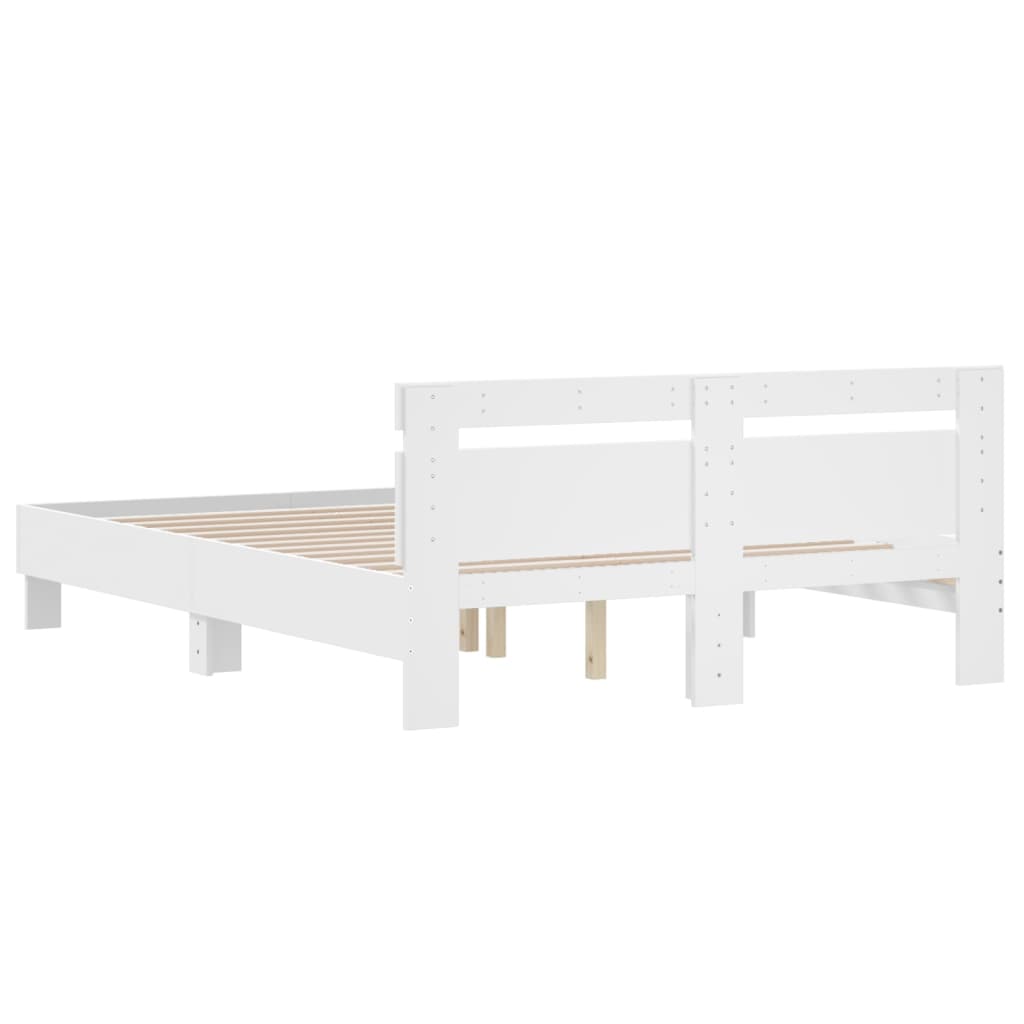 Cadre de lit sans matelas blanc 150x200 cm - XIOS